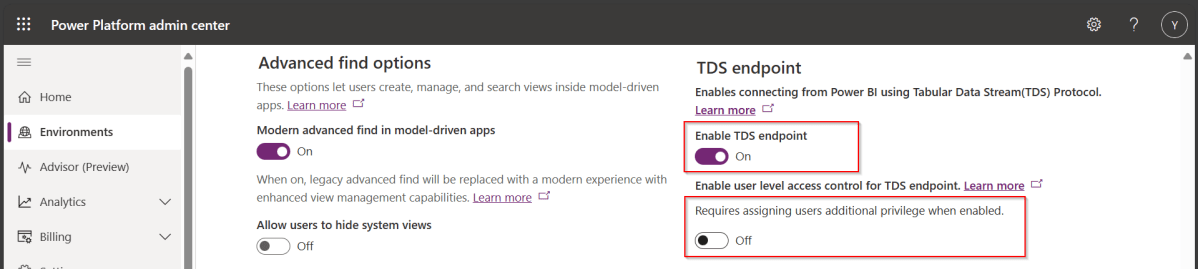 Enabling TDS End Point for Dataverse (Preview Feature) from Power Platform Admin Center and its&nbsp;advantages